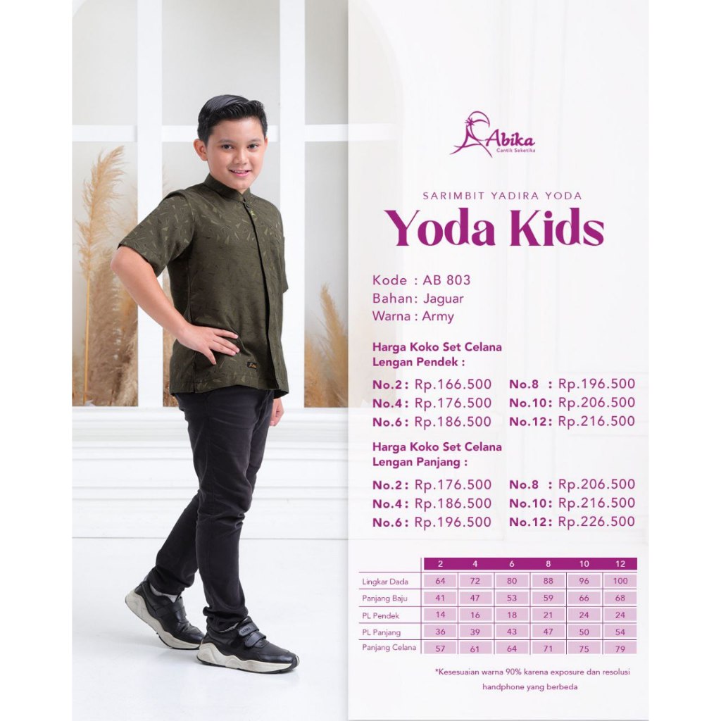 ABIKA YODA KOKO KIDS SET LENGAN PANJANG