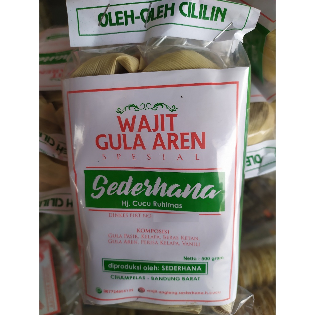 

Wajit Gula Aren Asli cililin khas bandung Barat Cap Sederhana