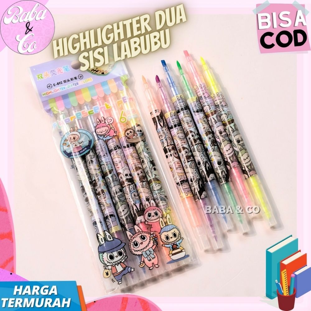 

HIGHLIGHTER LABUBU 2 SISI SPIDOL GARIS LABUBU 2 SISI UNIK LUCU IMUT HIGHLIGHTER MURAH LABU LABU LABUBU IMUT TERMURAH COD