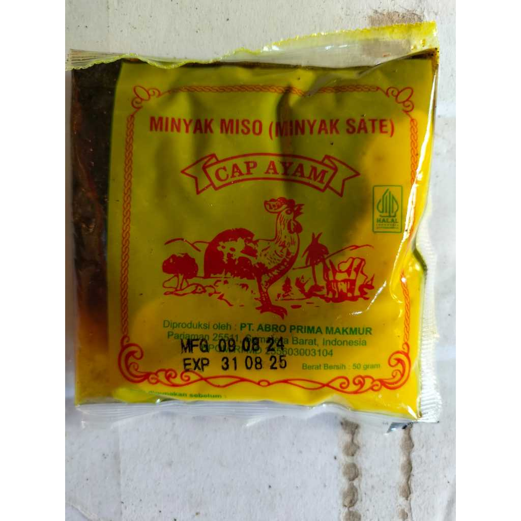 

1 Pcs (50gr) - Minyak Miso dan Minyak Sate Cap Ayam