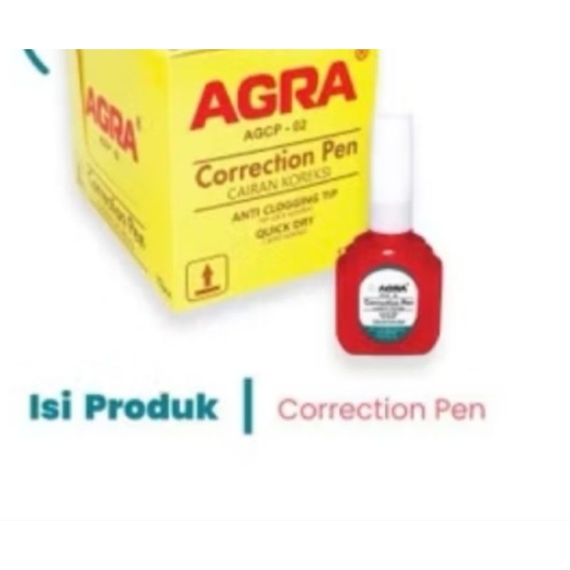 

TIP EX cair Agra corection pen penghapus pena murah 1 pcs