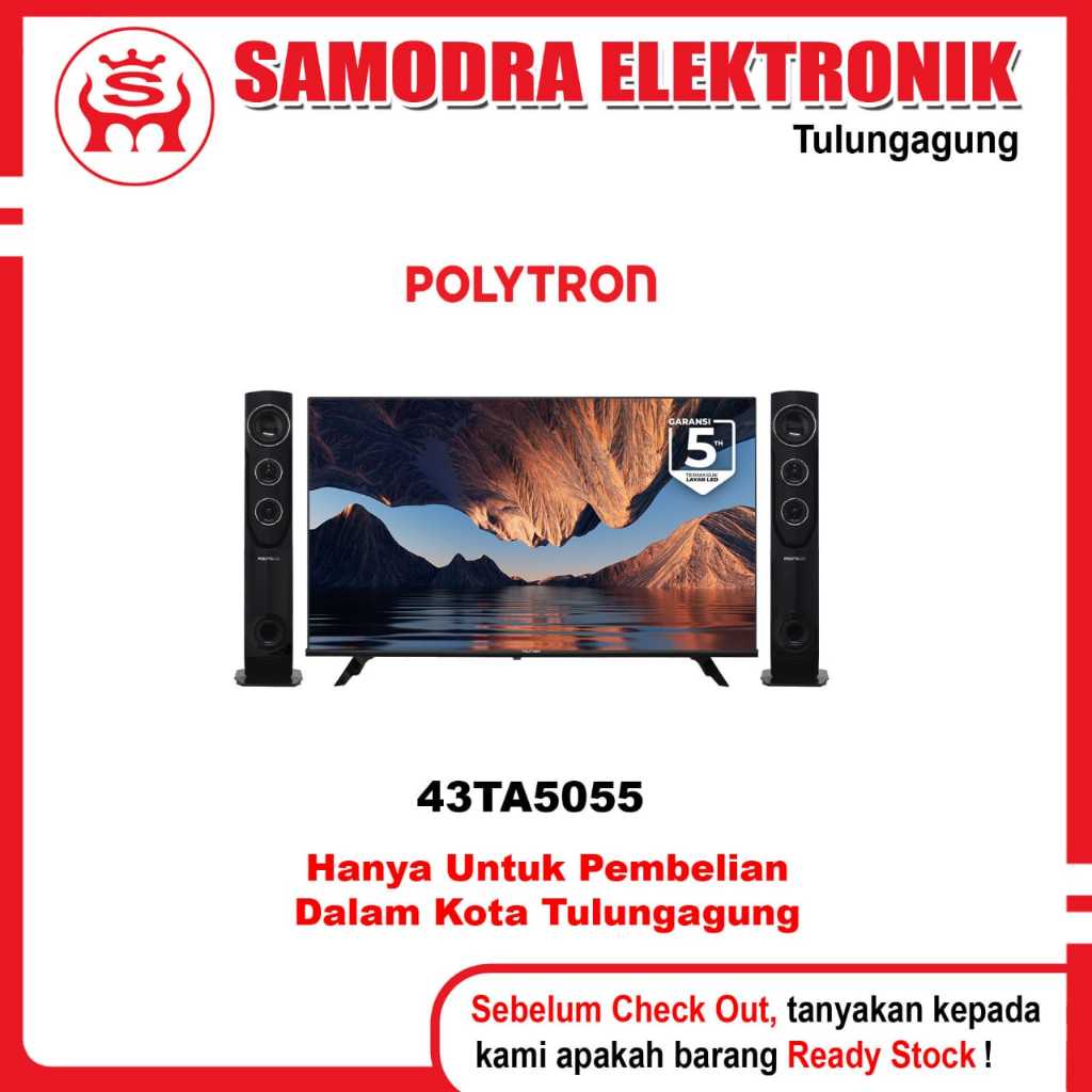LED TV POLYTRON PLD-43TA5055 + SPK T-1043 | Led 43 Inch Android Tv Polytron