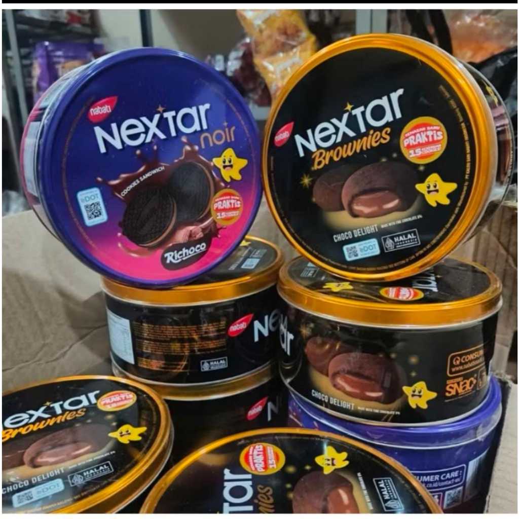 

Nabati Nextar kaleng 160gr biskuit cookies Nastar isi selai brownies pineapple [EDISI LEBARAN]