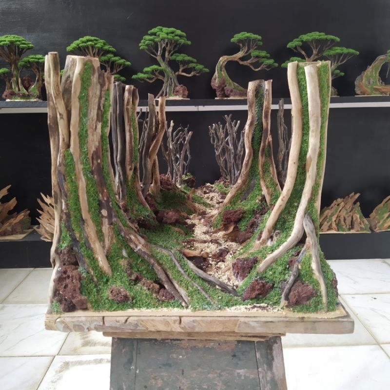 Hardscape Hutan Untuk Aquarium Dari Bahan Kayu Santigi