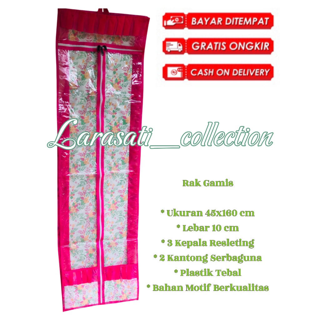 Rak Gamis Gantung / Cover Baju Murah