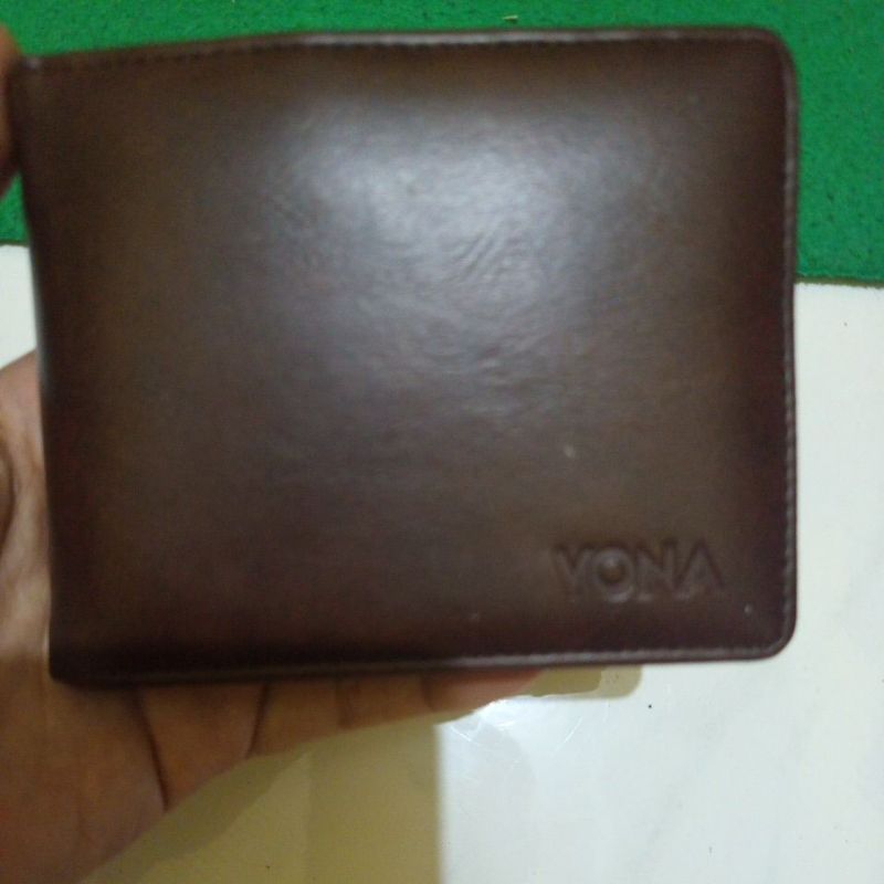 VONA Dompet Kulit Coklat Hitam