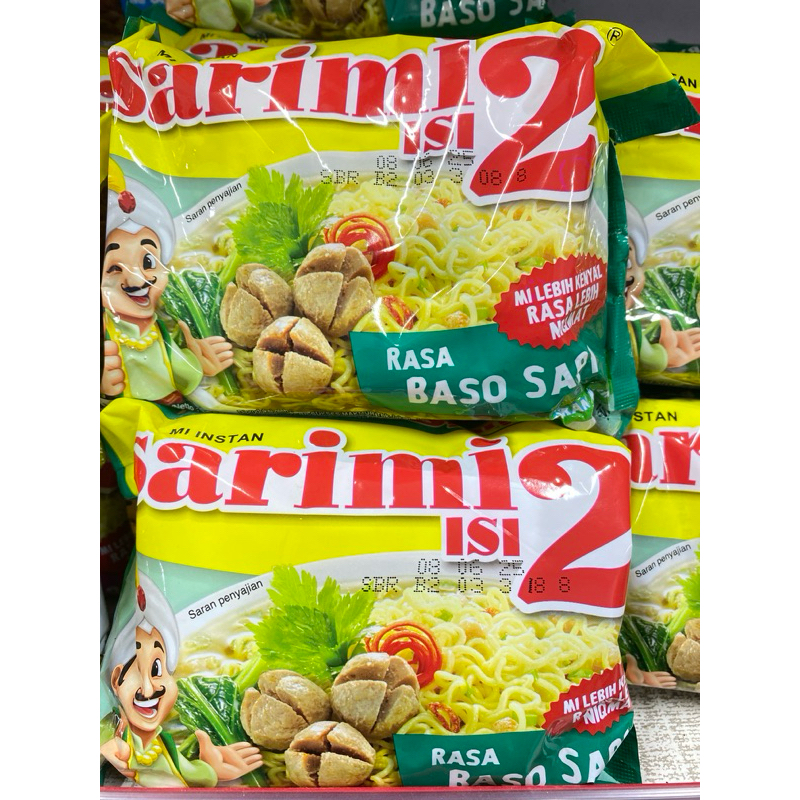 

Sarimi isi 2 kuah rasa baso sapi/ayam bawang/soto