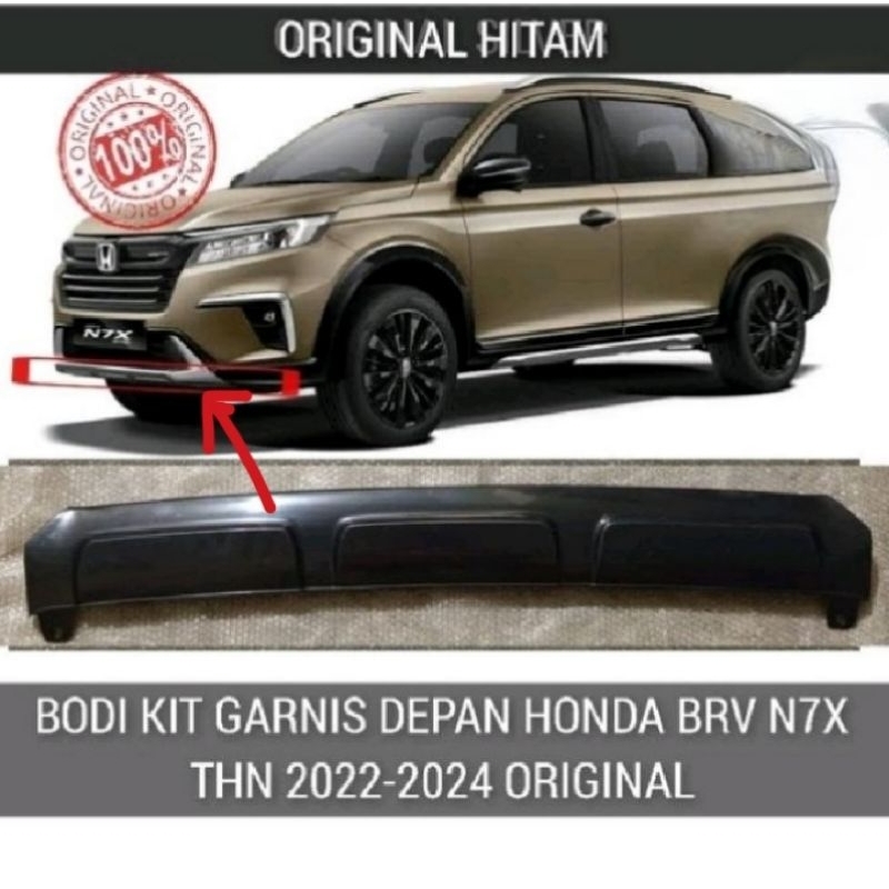 body kit garnish depan mobil Honda BRV E 1.5 N7X tahun 2022-2024 original warna hitam