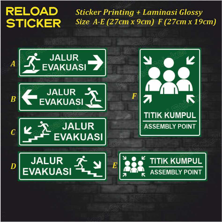 

Stiker Jalur Evakuasi Stiker Titik Kumpul Arah Evakuasi Stiker Printing Hotel Kantor Gedung dll