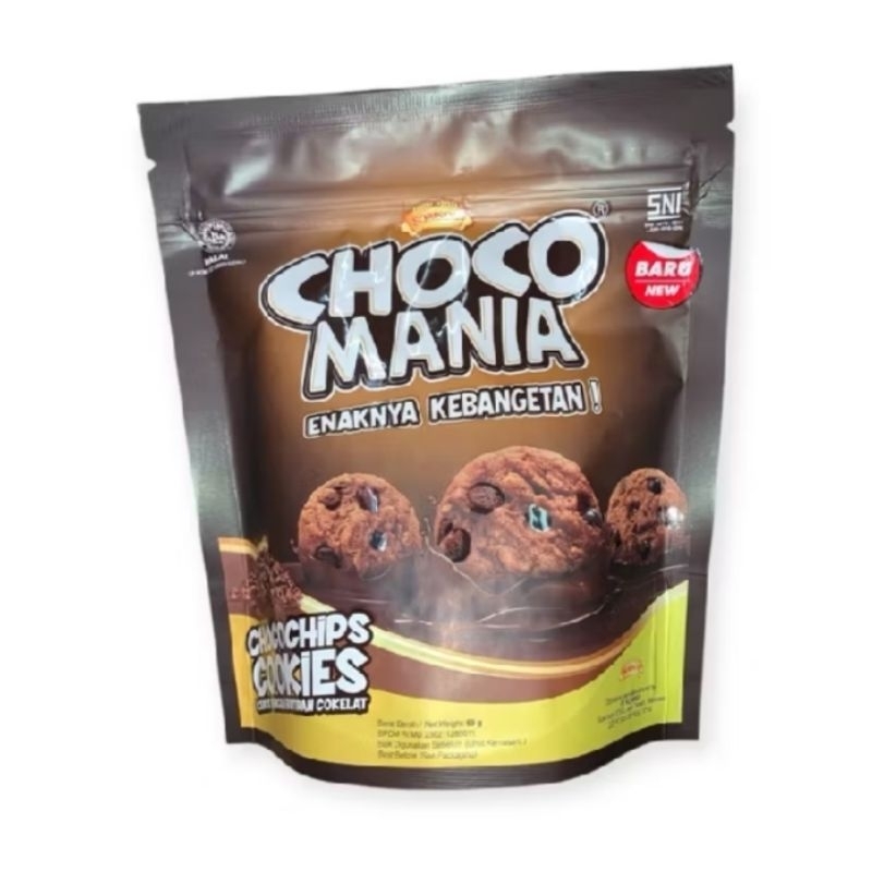 

Choco Mania Cookies coklat aneka rasa kemasan pouch 69 gram