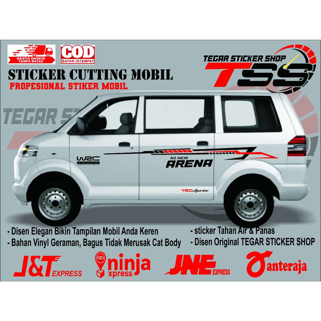 sticker mobil arena sticker mobil suzuki arena apv sticker mobil keren sticker motif variasi mobil