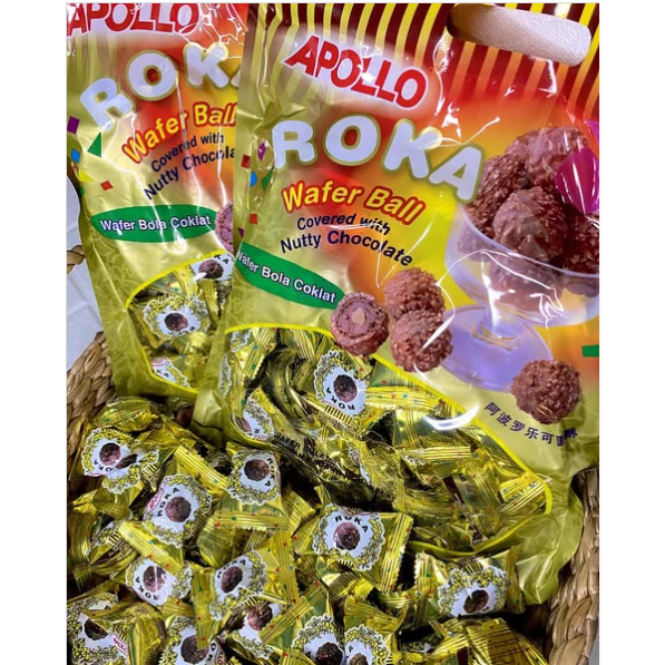 

ADY78 Roka Apollo Coklat fer Ball 50/70 PCS 420GRAM Snack Jajan Lebaran Jajanan Idul Fitri Cemilan