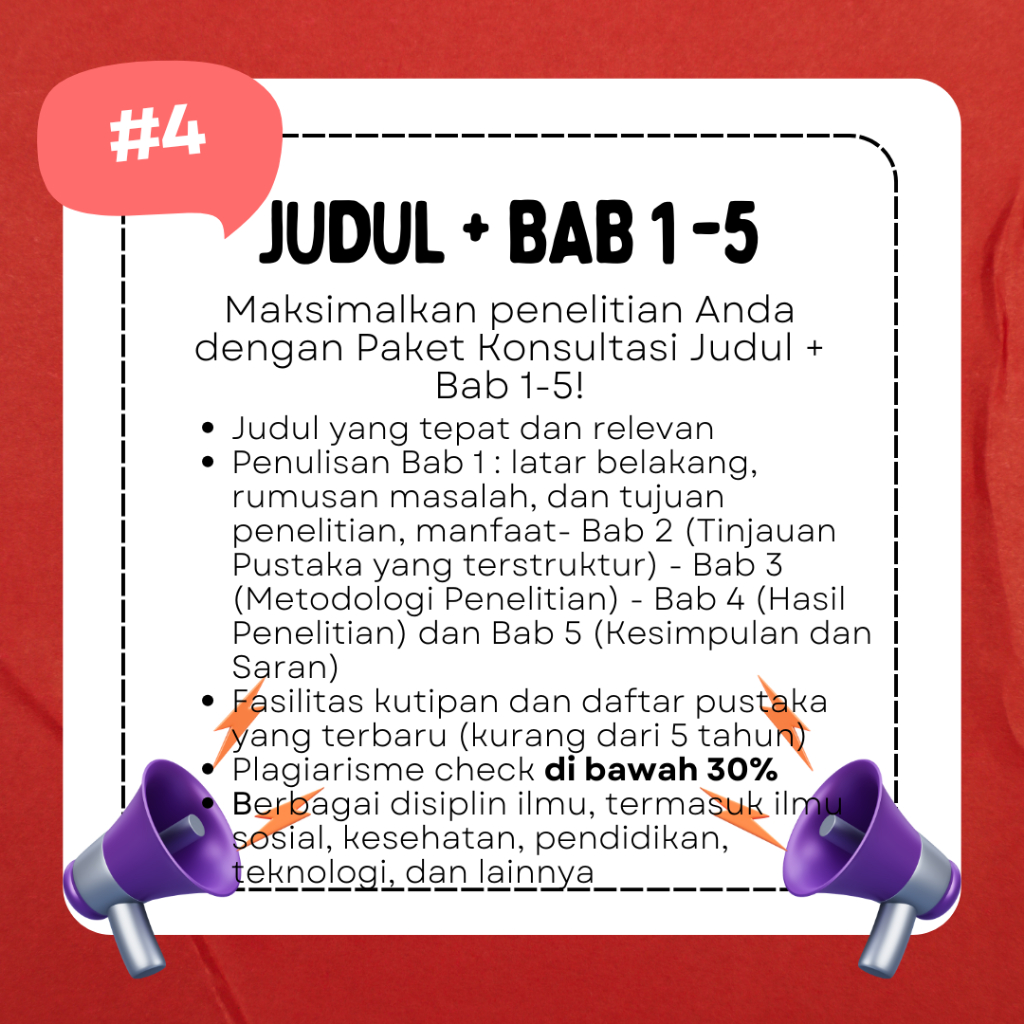 Konsultan Judul + BAB 1-5 Skripsi/Thesis/Desertasi