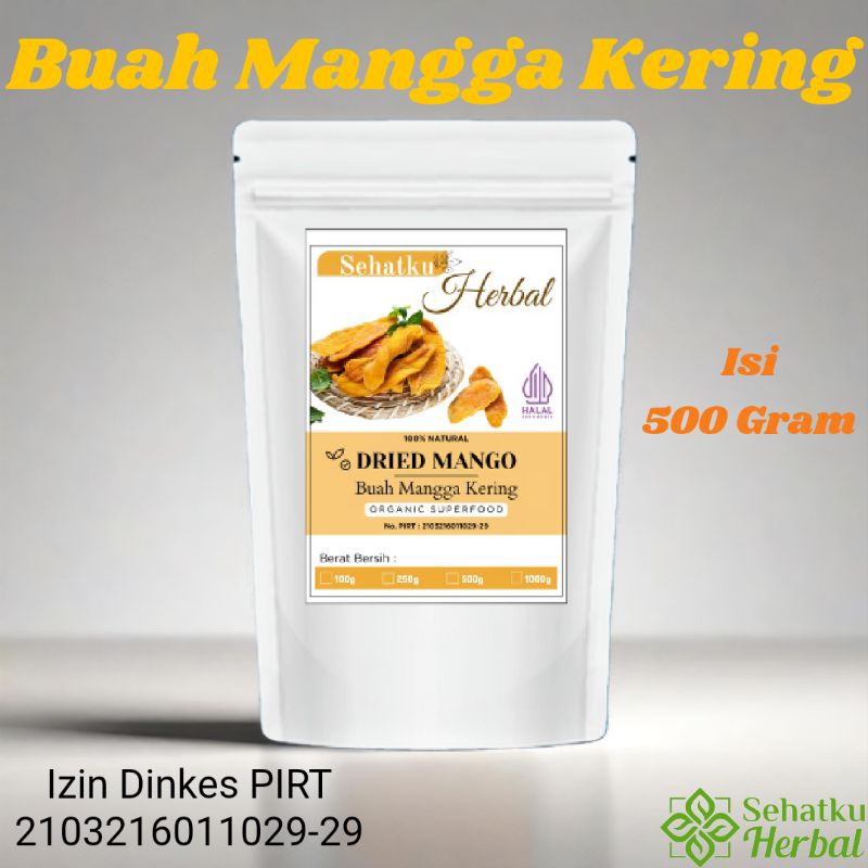 

Sehatkuherbal Dried Mango : Buah Mangga Kering isi 500 Gram