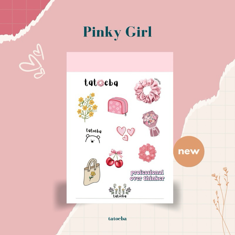 Sticker sheet pack aesthetic / Sticker Lucu Kucing untuk Deco Journaling
