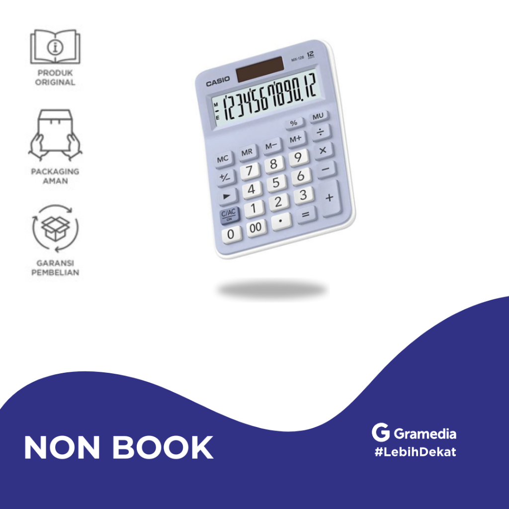 

Casio Calculator MX-12 B - Light Blue - Gramedia Jember