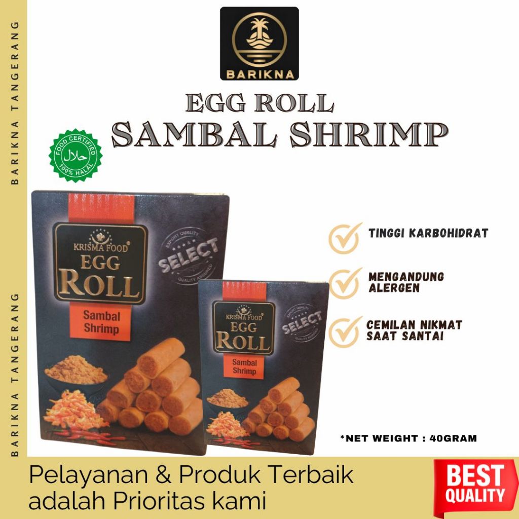 

SEMPRONG GULUNG RASA SAMBAL EBI/EGG ROLL SAMBAL SHRIMP