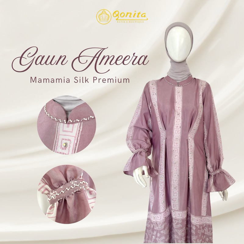 Gaun Ameera | Gaun Batik Soft | Gaun Batik Simple | Gaun Batik Elegant | Gaun Batik Berpayet | Gaun 