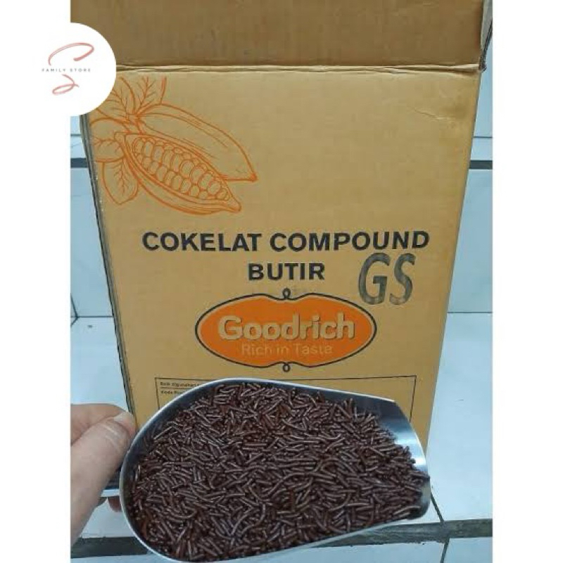 

GoodRich Coklat Compound Butir Meses repack 250gr