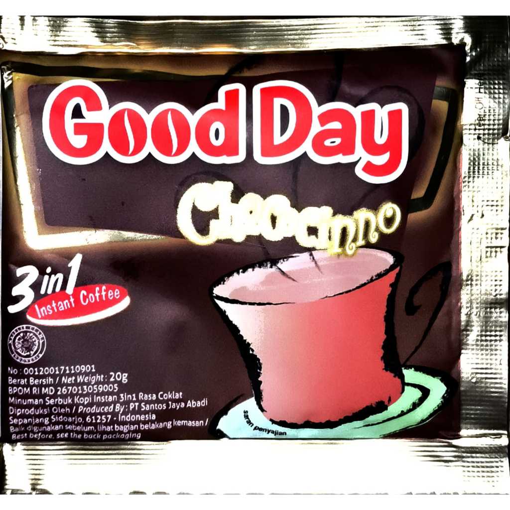 

KOPI GOOD DAY CHOCOCINNO 3 IN 1 INSTANT COFFEE 20 GR