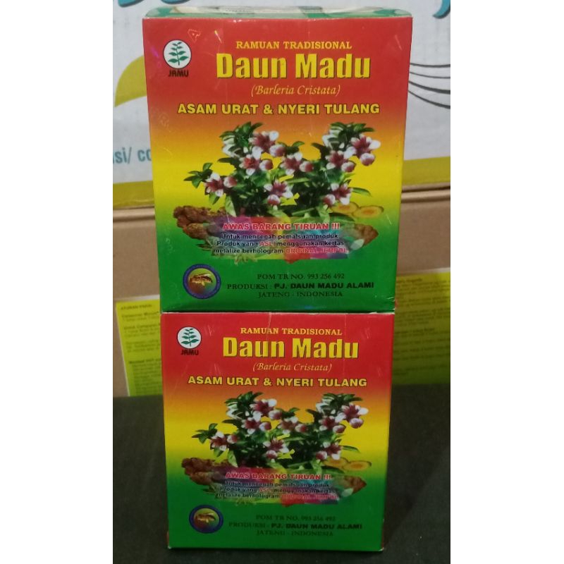 jamu asam urat daun madu serbuk original 1 box