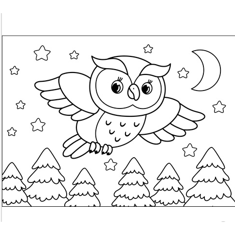 

Lembar kertas mewarnani motif burung hantu / kertas gambar motif burung / lembar kertas mewarani motif hewan