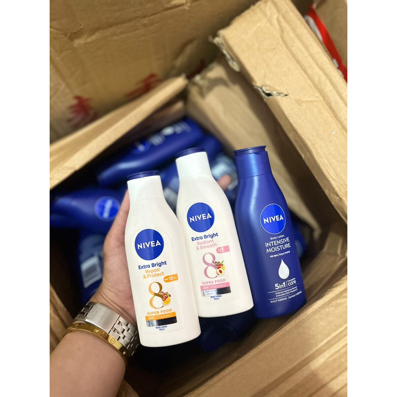 Nivea Body Lotion 100ml/Nivea body lotion pink/Nivea body lotion kuning/Nivea Bodylotion intensive m