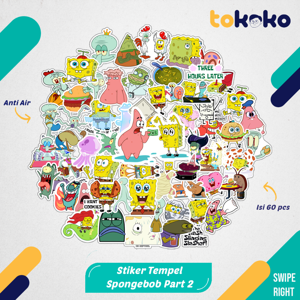 

Stiker Cutting Spongebob Part 2 Kartun Paper Vinyl Dekorasi Laptop Koper Tumbler Kulkas DIY