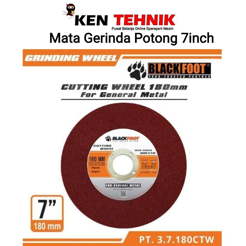 Mata Gerinda Potong Besi 7inch BLACKFOOT / Cutting Whell  7inch