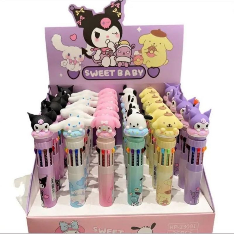 

4 pulpen 10warna sanrio