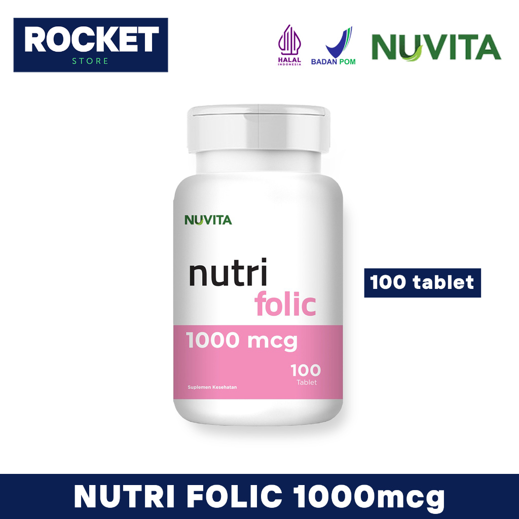 NUVITA Nutri Folic 1000 mcg 100 tablet - Vitamin Ibu Hamil Folic Acid