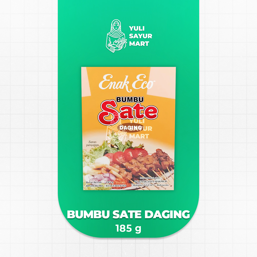 

Enak Eco Bumbu Sate Daging 185g - Yuli Sayur Mart