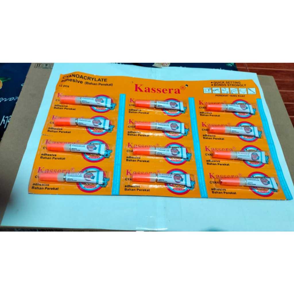 

12Pcs lem kassera lembaran/ lem power glue/lem super kuat