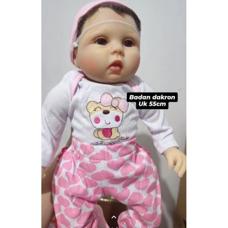 Boneka bayi Reborn Original/boneka lucu silikon seperti bayi asli