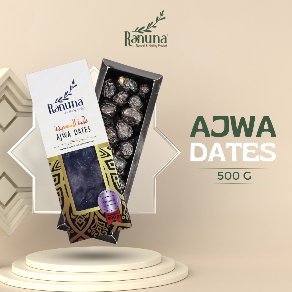 

Kurma ajwa ranuna 500gram / kurma nabi/ ajwa jumbo organik / Kurma Ajwa Nabi Super Premium Madinah
