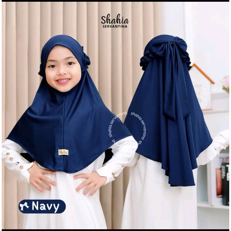 Hijab Instan Pita Anak Usia 2-5thn dan 6-10thn Bahan Jersey by Ulya Hijab / Jilbab Pita Anak Instan 