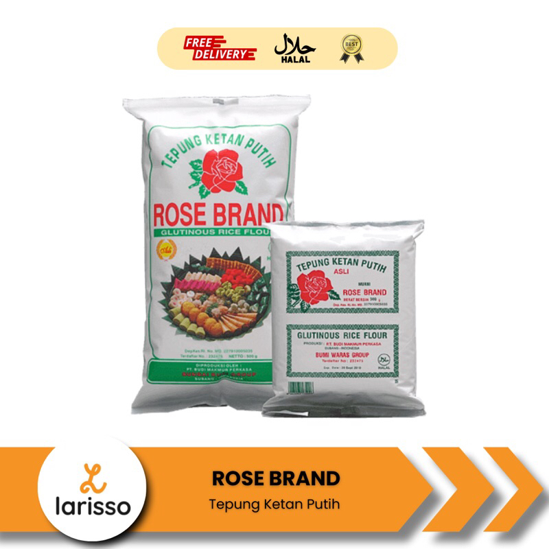 

Rose Brand Tepung Ketan Putih 500gr [KEMASAN EKONOMIS]