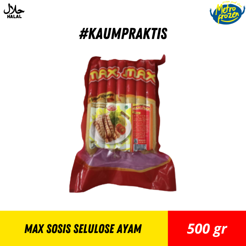 

MAX Sosis Seluolosa Ayam 500gr //sosis ayam max promo //sosis ayam max instan Banjarmasin