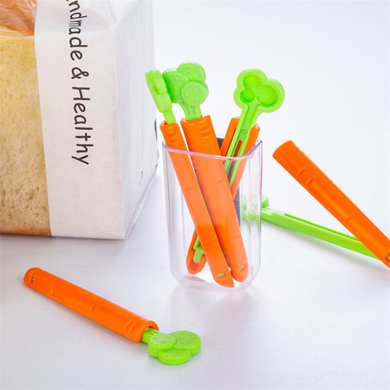 Klip Penyegal dan Penjepit Kemasan Makanan Motif Wortel