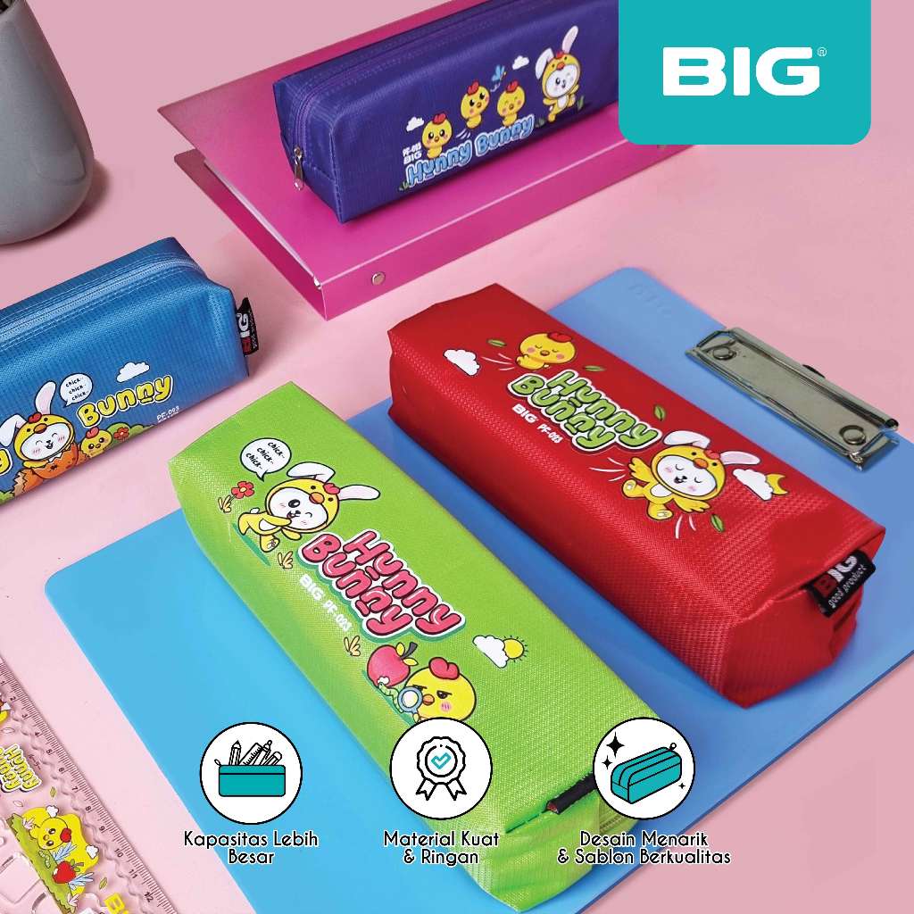 

BIG Kotak Pensil/ Tempat Pensil/ Pencil Case Hunny Bunny Series / Kelinci Hunny Bunny Cute PF-023