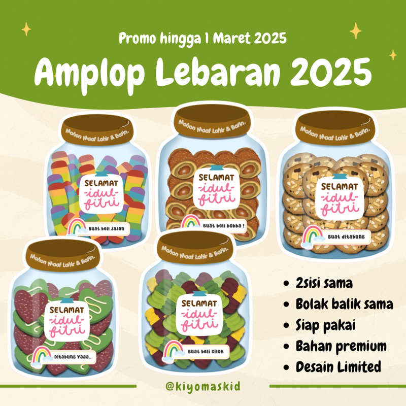 

(Satuan C) Amplop Lebaran Toples 3D 2024/Amplop Viral Terbaru