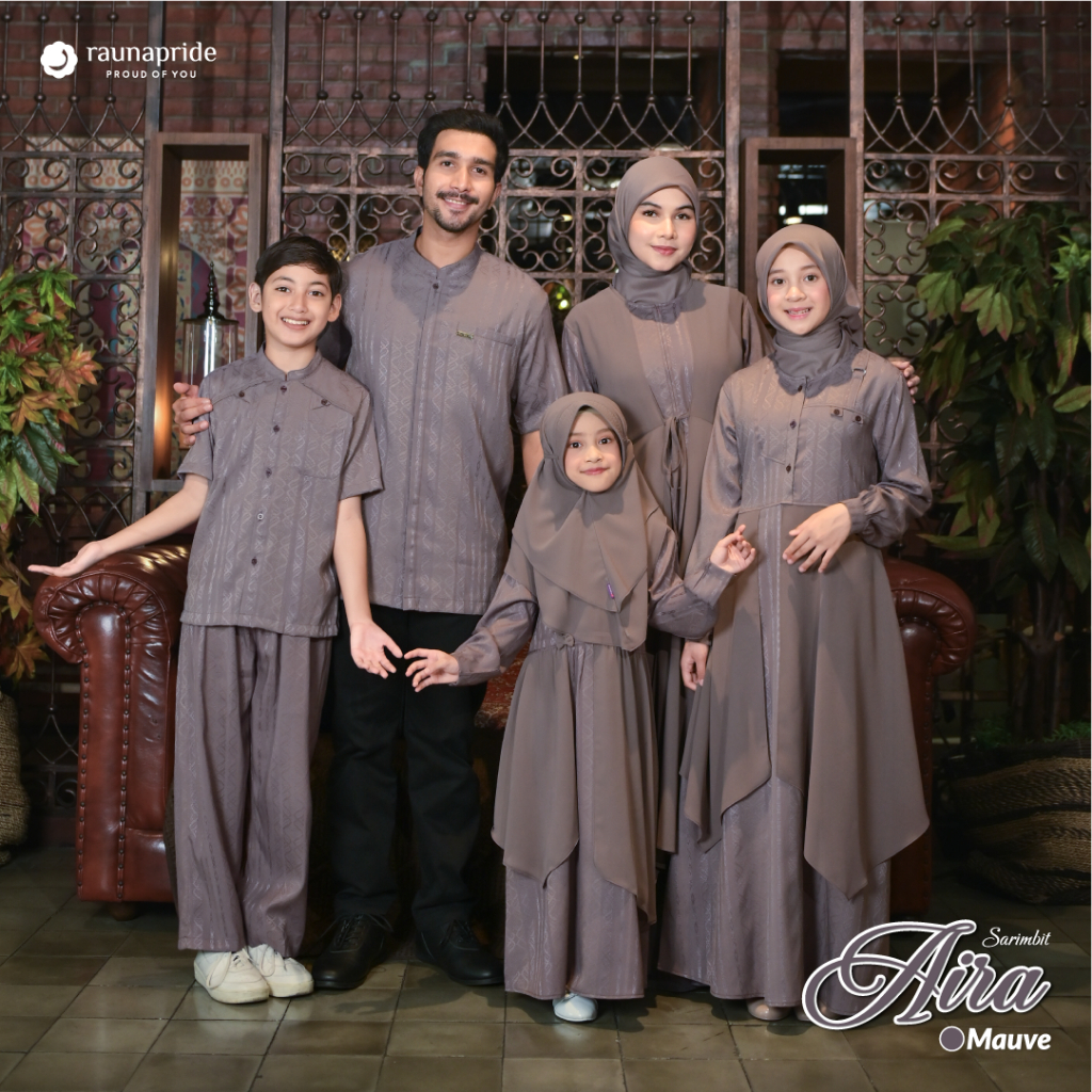 SARIMBIT RAUNA TERBARU 2025 AIRA MAUVE ORI/ BAJU SARIMBIT RAUNA AIRA MAUVE ORI/ SARIMBIT KELUARGA WA