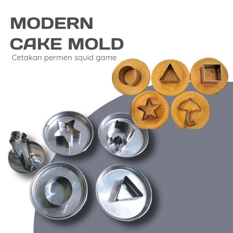 Cetakan Squid Game 1 Set / Dalgona Candy / Cod 1 set Cetakan Permen / Cetakan Gulali Ala Squid Game