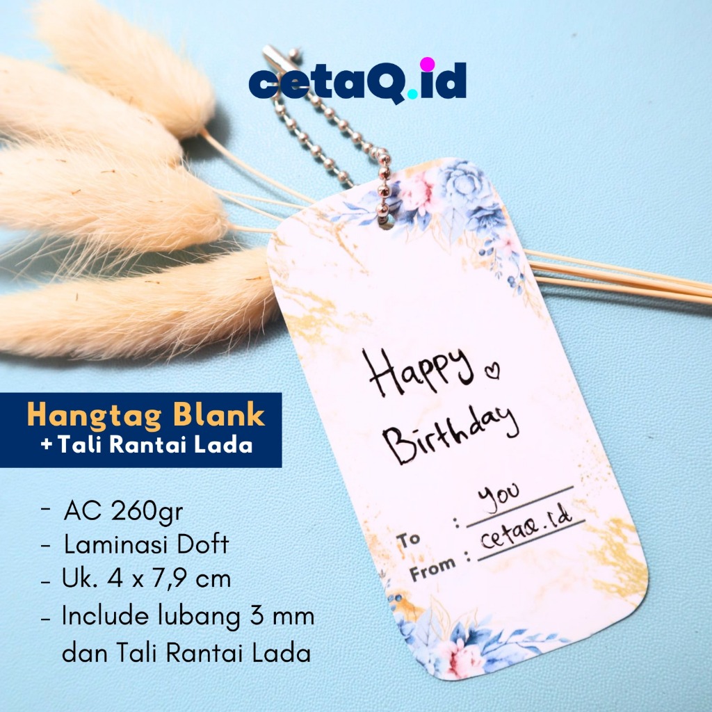 

Cetaq.id Blank Hang tag Bunga aesthetic | Gift tag hampers | hangtag ucapan polos READY STOCK
