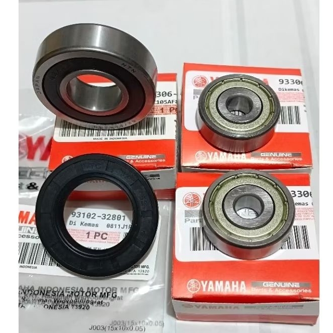 Bearing Roda Depan 6300zz 2PC+Bearing As Roda Belakang 60/22+Seal  Roda Belakang 2PH Mio M3 Mio Soul