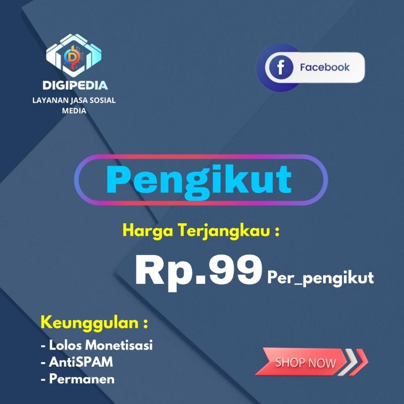 Pengikut Facebook [Auto Lolos Monet] | Termurah | Bergaransi | Anti SPAM.