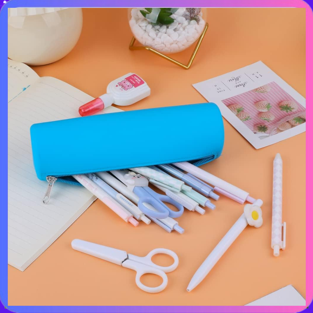 

Pen Box/Kotak Pena Siswa/Kotak Pensil Multi-fungsi Tempat Make Up Multifungsi Soft Silicone