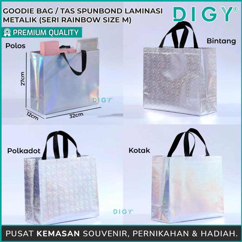 

Tas Shopping Bag Laminasi Metalik Rainbow / Tas Cooler Bag Serbaguna / Tas Souvenir Hampers Hadiah / Tas Travel / Goodie Bag Laminasi / Tas Belanja / Tas Souvenir Snack Ultah / Tas Hampers Hadiah