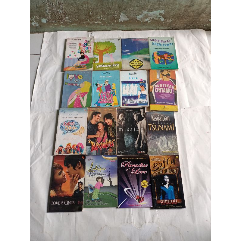 NOVEL GUE BENCI JATUH CINTA, PETIKAN ARTI, AWAS COWOK BANDEL, ANGIN BARAT, LOVE OR FRIENDSHIP, BOIM 