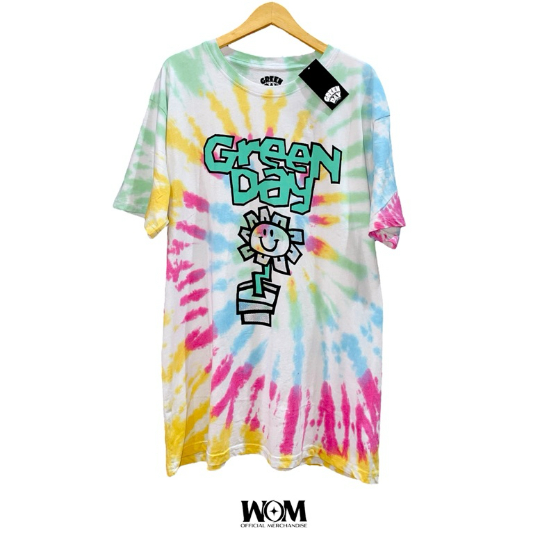 Kaos Band Green Day/ Kaos Greenday - Flower Tie Dye